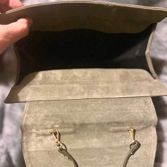 SOLD Charles Jourdan 80s does 20s Deco Vintage Suede Leather Purse Shoulder Bag - Picture 8 of 10